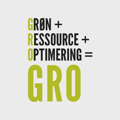 GRO, grøn ressource optimering, logo